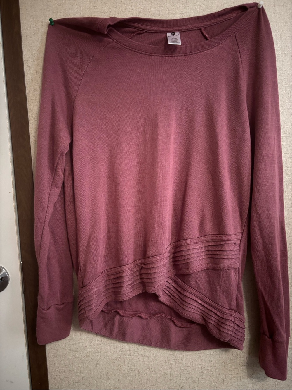 Active Life Dusty Rose Ribbed Crew Pullover
